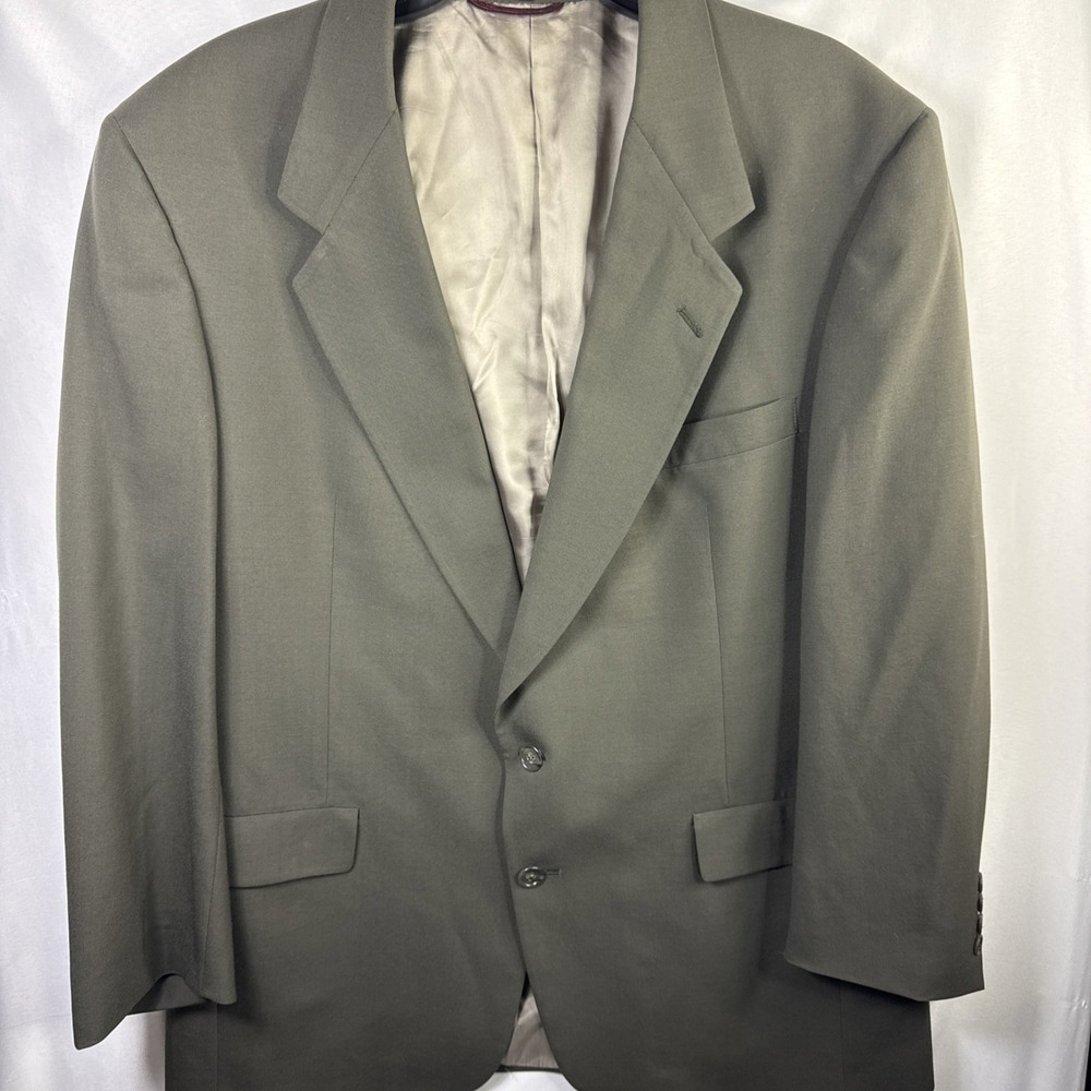 Hart Schaffner &‎ Marx Parisian 43R Wool 2p Suit Gray Softly Tailored USA 38x29